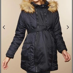 MODERN ETERNITY 3 IN 1 BELTED MATERNITY PUFFER COAT